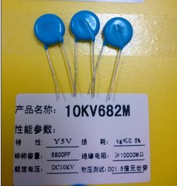 Resistor de película de carbono de cerámica 682 del condensador electrónico de DC 10kv 6800PF para el conductor Led