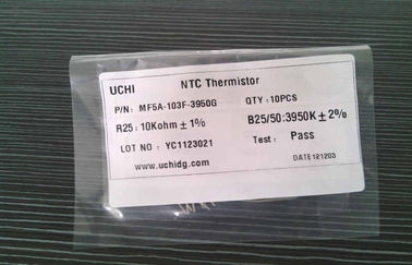 La resina de epoxy plomada radial cubrió el termistor de 10K NTC para la temperatura de medición