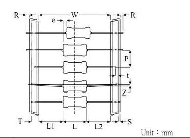 Mini resistor de película de carbono 1/2W del ohmio 2.2K E24 el 5% con grabar el embalaje