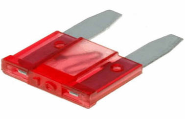 Mini fusible auto rojo para el tenedor del fusible, mini fusible automotriz de la cuchilla