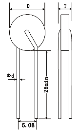 Construcción plomada radial de la no-capa del termistor del PTC de las telecomunicaciones