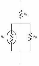 Circuito de la remuneración de temperatura de los termistores de NTC