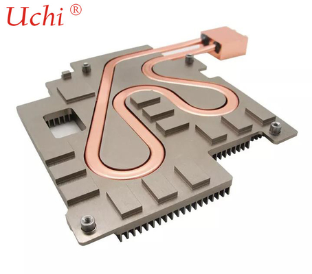 La placa de enfriamiento por líquido de tubo de calor de perfil de cobre crea para requisitos particulares