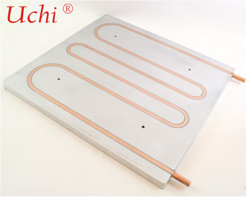 Placa de enfriamiento termal de enlace de epoxy del proceso, placa fría líquida del tubo de cobre