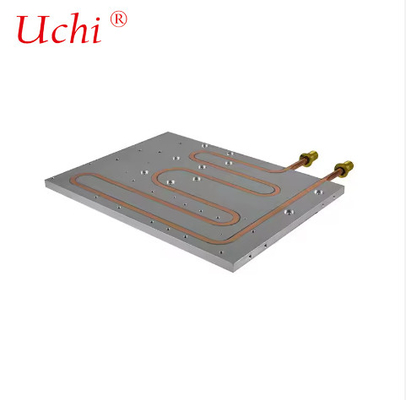 Placa de enfriamiento de agua de tubo plano de enterramiento lleno de epoxi mecanizado por CNC