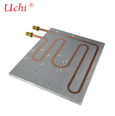 Placa de enfriamiento de agua de tubo plano de enterramiento lleno de epoxi mecanizado por CNC