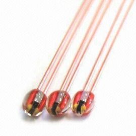 Termistor hermético de cristal radial 3950 de la encapsulación NTC 100K de la medida de la temperatura MF51