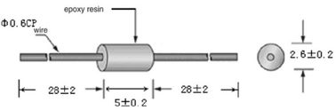 Termistor plástico de la temperatura de la medida NTC de la temperatura del diodo del paquete MF54