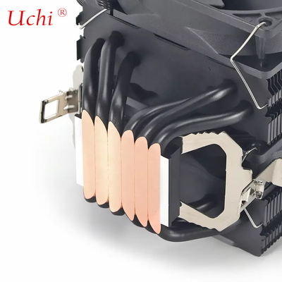 Torre doble ventilador doble ventilador negro enfriador de PC placa base CPU enfriador
