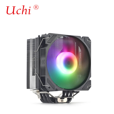 Radiador negro ventilador iluminado tubo de calentamiento de cobre refrigerador de CPU universal para Intel I3 I5 I7 I9 Lga 1151 1366 1700 2011 2066 AMD AM4 AM5