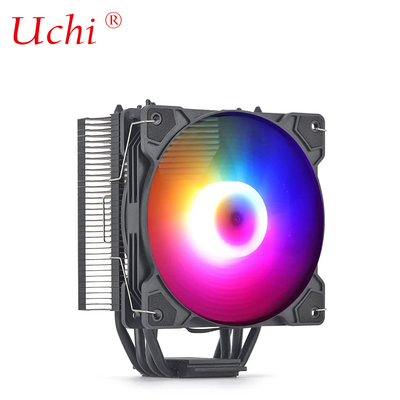 Radiador negro ventilador iluminado tubo de calentamiento de cobre refrigerador de CPU universal para Intel I3 I5 I7 I9 Lga 1151 1366 1700 2011 2066 AMD AM4 AM5
