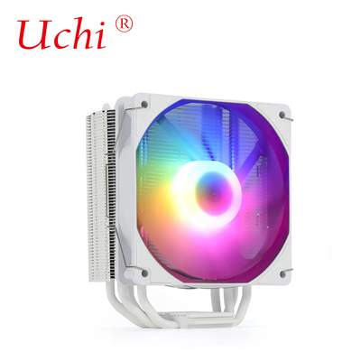 220W Blanco RGB ARGB Procesador de refrigeración ventilador con 6 tubos de calor Para el procesador de servidor de computadora Lga1151 1155 1366 1700 2011 AMD FM AM3 AM4 AM5