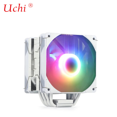220W Blanco RGB ARGB Procesador de refrigeración ventilador con 6 tubos de calor Para el procesador de servidor de computadora Lga1151 1155 1366 1700 2011 AMD FM AM3 AM4 AM5