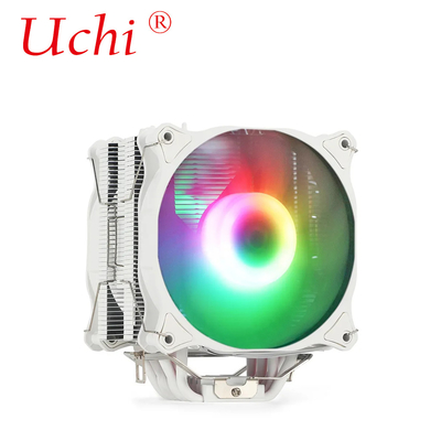 220W Blanco RGB ARGB Procesador de refrigeración ventilador con 6 tubos de calor Para el procesador de servidor de computadora Lga1151 1155 1366 1700 2011 AMD FM AM3 AM4 AM5