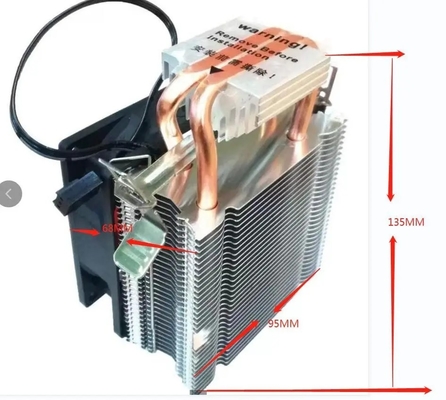 Refrigeración Cpu lateral vertical enfriador de 92 mm ventilador 2 tubo de calor de cobre tubo para PC computadora enchufe universal AMD Intel procesador IC
