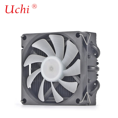 Radiador de tubería de calor I3 I5 I7 I9 Lga775 1150 1151 1155 1156 1700 1366 2011 AMD AM4 AM5 Procesador de refrigeración horizontal universal ventilador negro