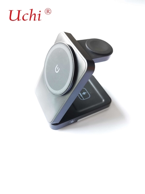 Private Mold G12 plegable multifuncional de carga rápida de tres en uno cargador inalámbrico para teléfonos inteligentes relojes auriculares
