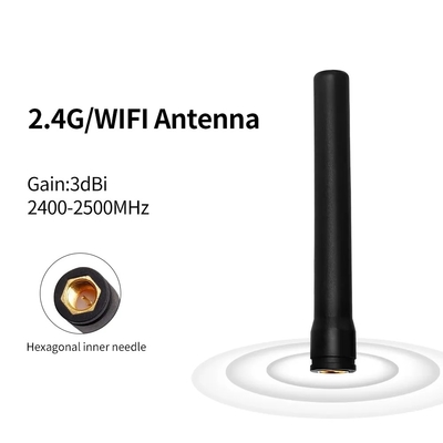 Conector masculino SMA hexagonal recto 433mhz Receptor 433 Mhz Antenna de goma Lora externa
