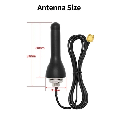 Antenna WiFi de 80 mm 2,4 GHz ABS de goma resistente al agua para polarización vertical SMA