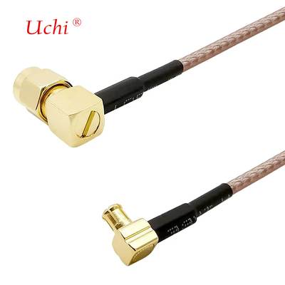 Cable de baja pérdida SMA-Hombre a MCX Hombre Ángulo derecho 6 pulgadas 15 cm Conector RF RG316 Antena coaxial Pigtail