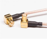 Cable coaxial de IoT 50 Ohm RG316 de 90 grados MCX a MCX ensamblaje de cable masculino