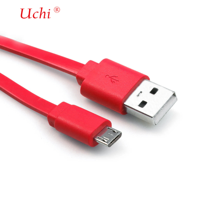 Cable de carga USB 3A Tipo C PVC Tipo de carga rápida de forma plana para teléfonos móviles