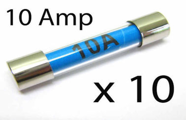 El vidrio de la UL 2579 10 amperios de DC 100V funde la CA 750V, fusible del tubo de cristal