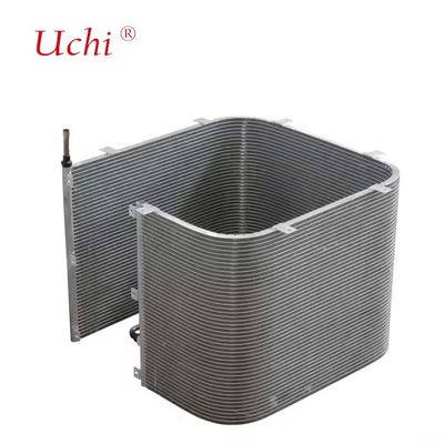 Condensador de microcanal con aletas transversales serpentinas de ahorro de energía