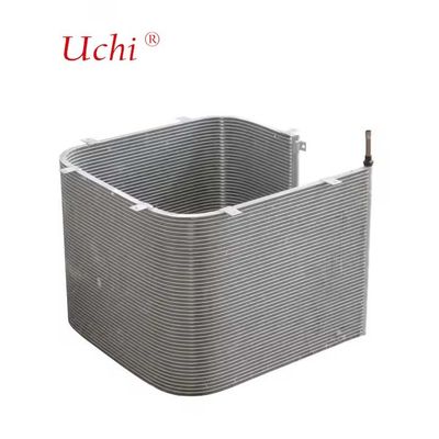 Condensador de microcanal con aletas transversales serpentinas de ahorro de energía