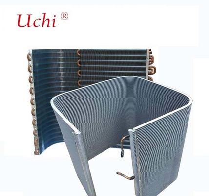 Condensador de microcanal con aletas transversales serpentinas de ahorro de energía