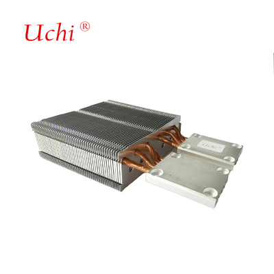 Enfriador de CPU con aletas de cremallera para PC de aluminio-cobre con 8 tubos de calor pequeños para un control eficiente de la temperatura