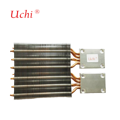 Enfriador de CPU con aletas de cremallera para PC de aluminio-cobre con 8 tubos de calor pequeños para un control eficiente de la temperatura