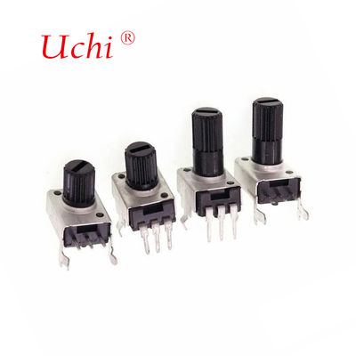 Potenciómetro rotatorio ajustable de película de carbono RV09 de una vuelta, 10K, 12,5 mm