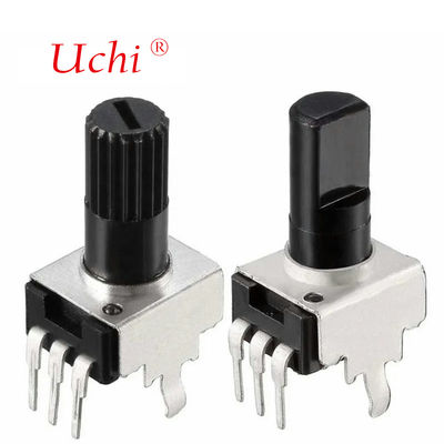 Potenciómetro rotatorio ajustable de película de carbono RV09 de una vuelta, 10K, 12,5 mm