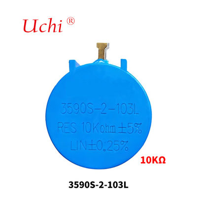 Potenciómetro rotatorio de precisión bobinado de múltiples vueltas 3590, 10k Ohm, 5%, 2w