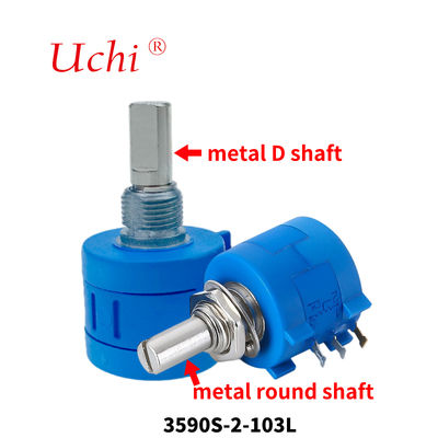 Potenciómetro rotatorio de precisión bobinado de múltiples vueltas 3590, 10k Ohm, 5%, 2w