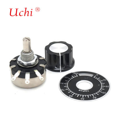 Perilla de potenciómetro rotatorio de precisión bobinado de una vuelta WX110 470 Ω 1K 2K 10K 22K