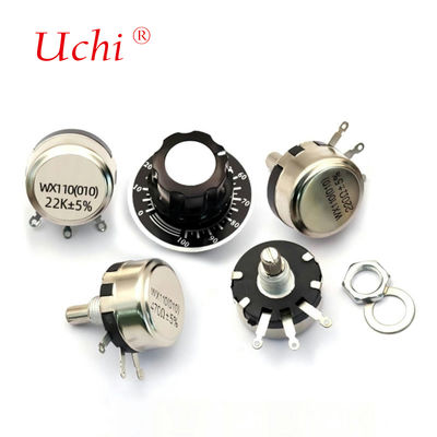 Perilla de potenciómetro rotatorio de precisión bobinado de una vuelta WX110 470 Ω 1K 2K 10K 22K