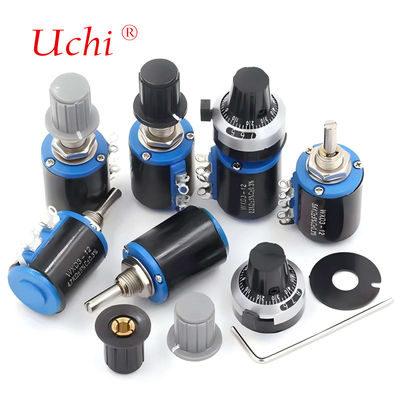 WXD3-12 1W 10k Ohm Potenciómetro rotatorio de precisión bobinado de alambre multivuelta de 5 anillos