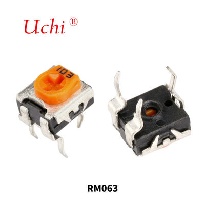 RM063 Potenciómetro de ajuste de película de carbono de una vuelta amarillo 1M Resistencia ajustable