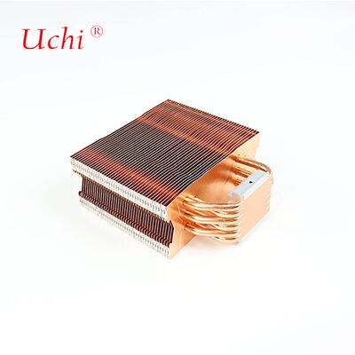 Cubierto de calor de CPU de computadora con aletas compuestas de cobre y aluminio