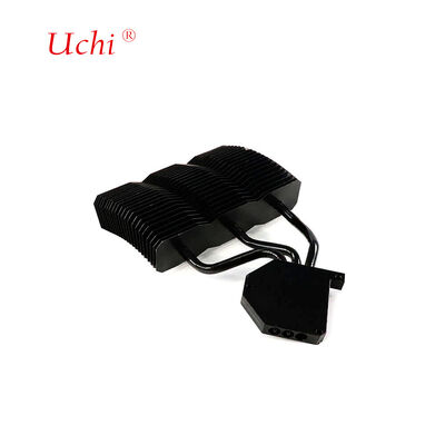 Diseno de calor LED de aluminio negro de alta precisión