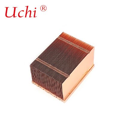 Servidores de cobre tubo de calor radiador corcheta de aleta de cobre fregadero