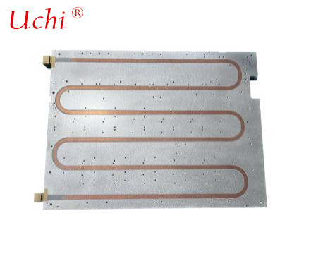 Placa de enfriamiento por agua láser de aluminio de extrusión de fricción de mezcla soldadura de tubos de cobre de soldadura de agua de refrigeración de la placa