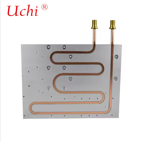 Placa de enfriamiento de agua de tubo plano de enterramiento lleno de epoxi mecanizado por CNC