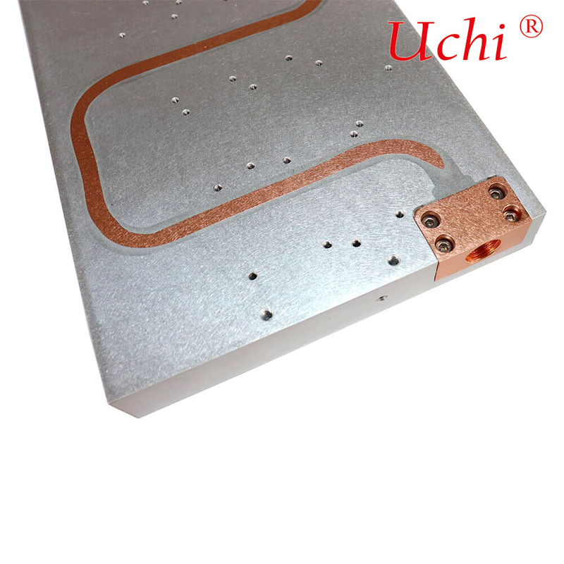 Equipo industrial Profil de aluminio Radiador de tubo de cobre de alta potencia Radiador de placa refrigerado con agua Procesamiento personalizado