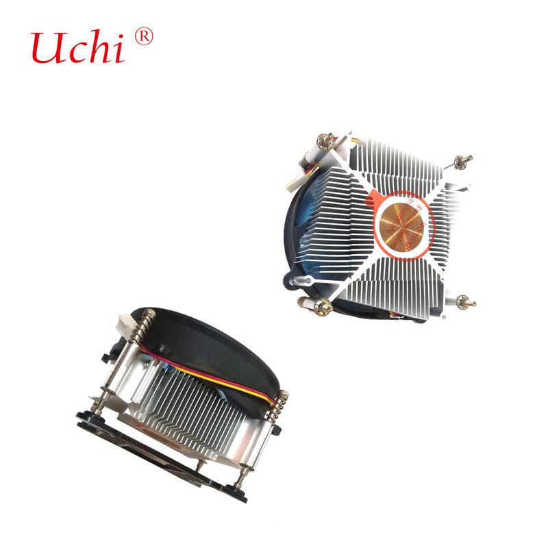 Radiador de centro de cobre de 12 V DC TDP 75 W Para el procesador de PC Refrigeración de 4 pines enchufe PWM 1700 1200 1150 1151 1155 1156 Cpu ventilador de enfriador de aire