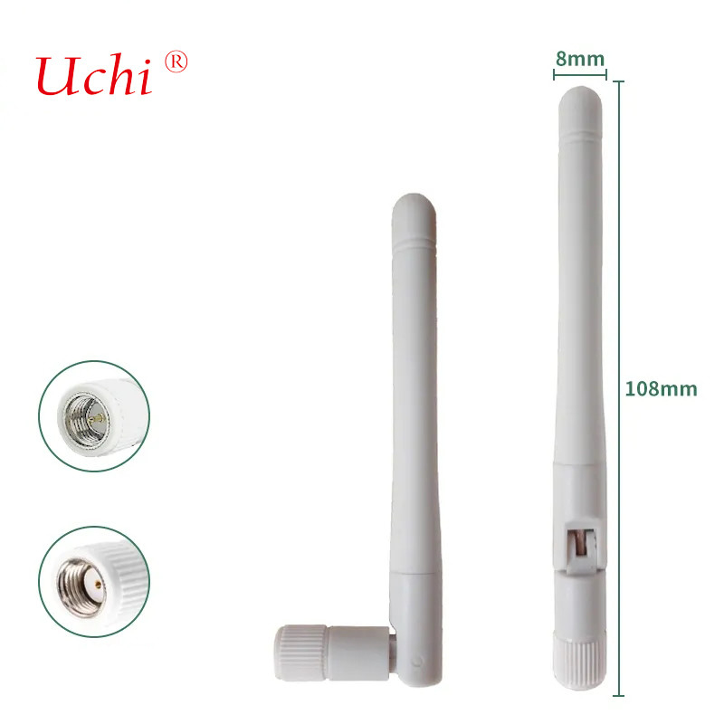 WIFI 2.4G Antenna plegable Pasarela inalámbrica Módulo de tarjeta AP Omnidireccional externo de alta ganancia 2dbi Pegamento de palo Antenna dividida