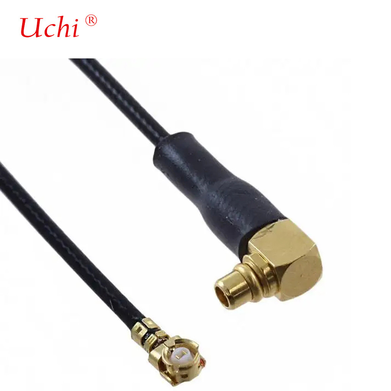 Baja pérdida de 1.13 mm Cable ángulo derecho MMCX macho a MHF1 UFL ensamblaje de cable