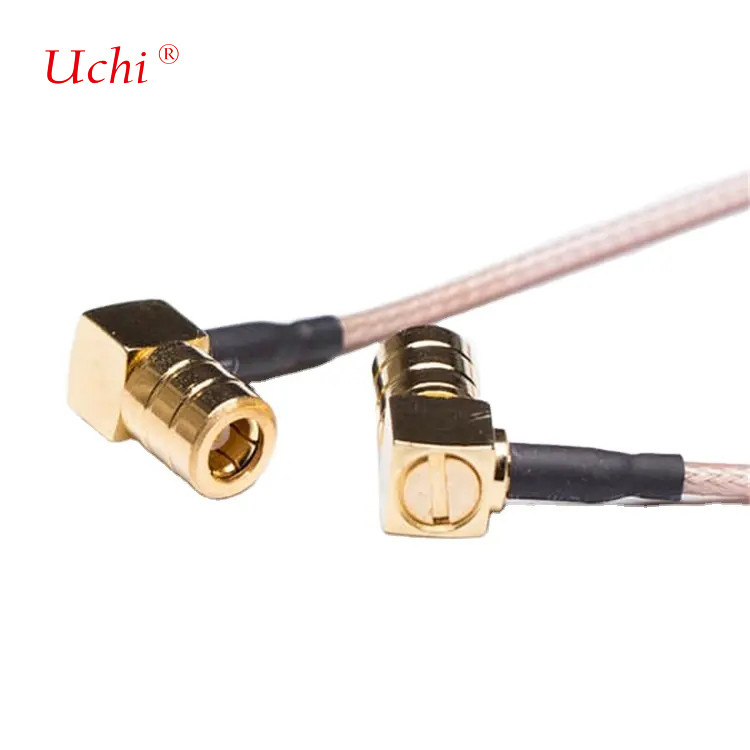 90 grados SMB macho a ángulo macho enchufe femenino con cable coaxial RG316 50 ohm